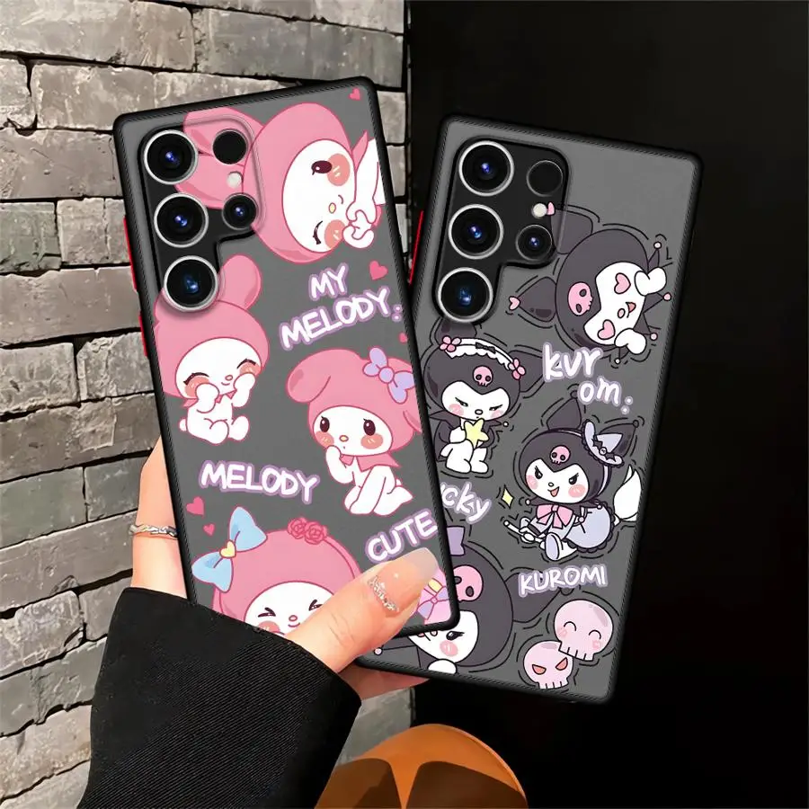 سانريو بلدي ميلودي كورومي فوندا غطاء الهاتف حقيبة لهاتف سامسونج جالاكسي S23 نوت 20 10 S24 S20 S9 S21 S22 Plus S10 S25 Ultra S21 FE #5