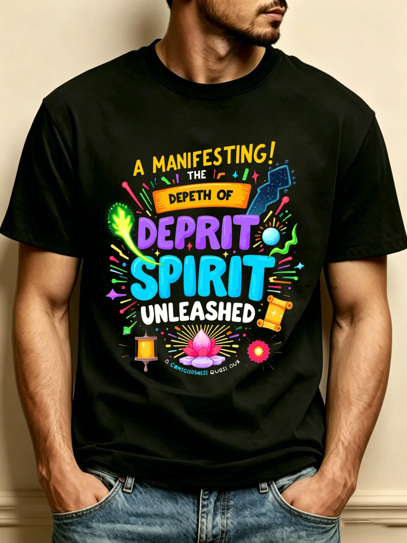 Colorful Abstract Designs and Text 