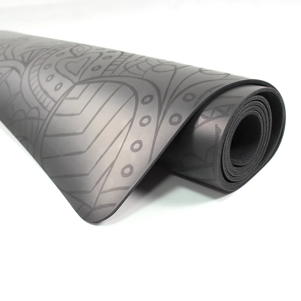 Wholesale Eco-Friendly Synthetic Leather Yoga Mat Customizable with Sublimation Machine Washable Sustainable Fitness Mat