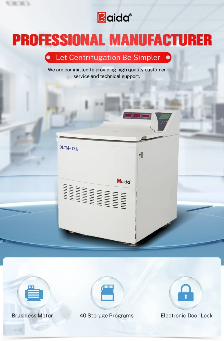 Centrífuga de alta capacidade de baixa velocidade e piso DL7M