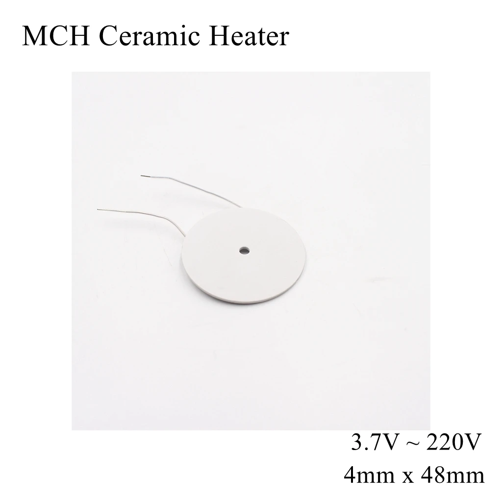 Concentric Circles 4mm x 48mm 5V 12V 24V MCH High Temperature Ceramic Heater Round Alumina Electric Heating Element HTCC Metal