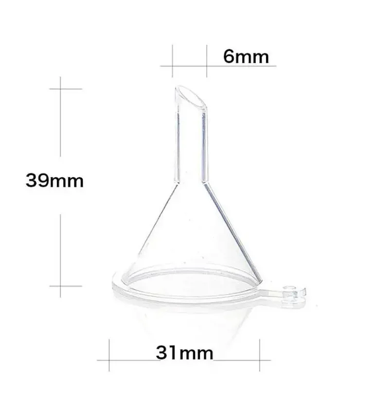 10PCS Mini Plastic Funnel Small Mouth Liquid Oil Funnels Laboratory Supplies Tools School Experimental Supplies