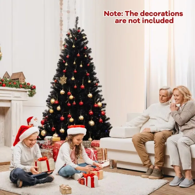 6/7/8 Feet Artificial Christmas Tree with 6 Lighting Modes and Spooky Sounds
