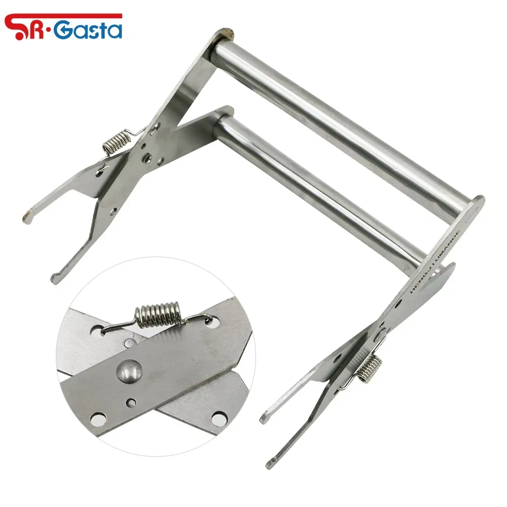 1 Pcs Bee Hive Frame Holder Capture Grip Lifting Stainless Steel Spleen Lifting With Round Handle Nest Frame Clip Beekeeping