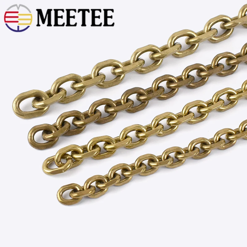 50cm Fashion Solid Brass Wallet Chain Men Belt Pants Keychain Trousers Jeans Metal Bag Chains DIY Leather Crafts Accessories