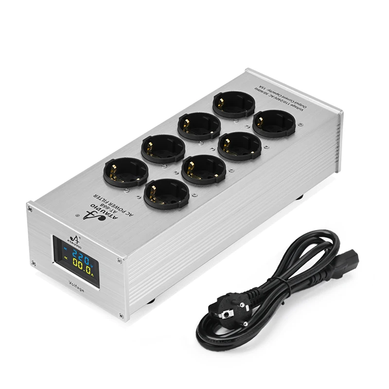 Ataudio Eu Hifi Power Filter Bliksembeveiliging Audio Power Purifier Filter Ith Eu Stopcontacten Stekkerdoos Voor Eu Standaard Socket - afbeelding 1