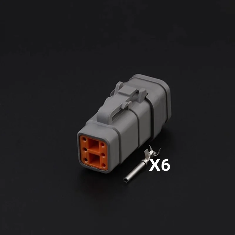 6 Pin Deutsch DTM male female Auto Waterproof Wire Connector Grey Socket Plug DTM06-6S-E007 DTM06-6S DTM04-6P ATM06-6S ATM04-6P