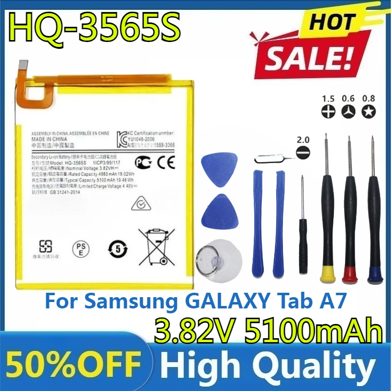 

New High Quality HQ-3565S Battery For Samsung GALAXY Tab A7 lite/Tab A9 2023 8.7/T220/T225 Phone Battery+Tool