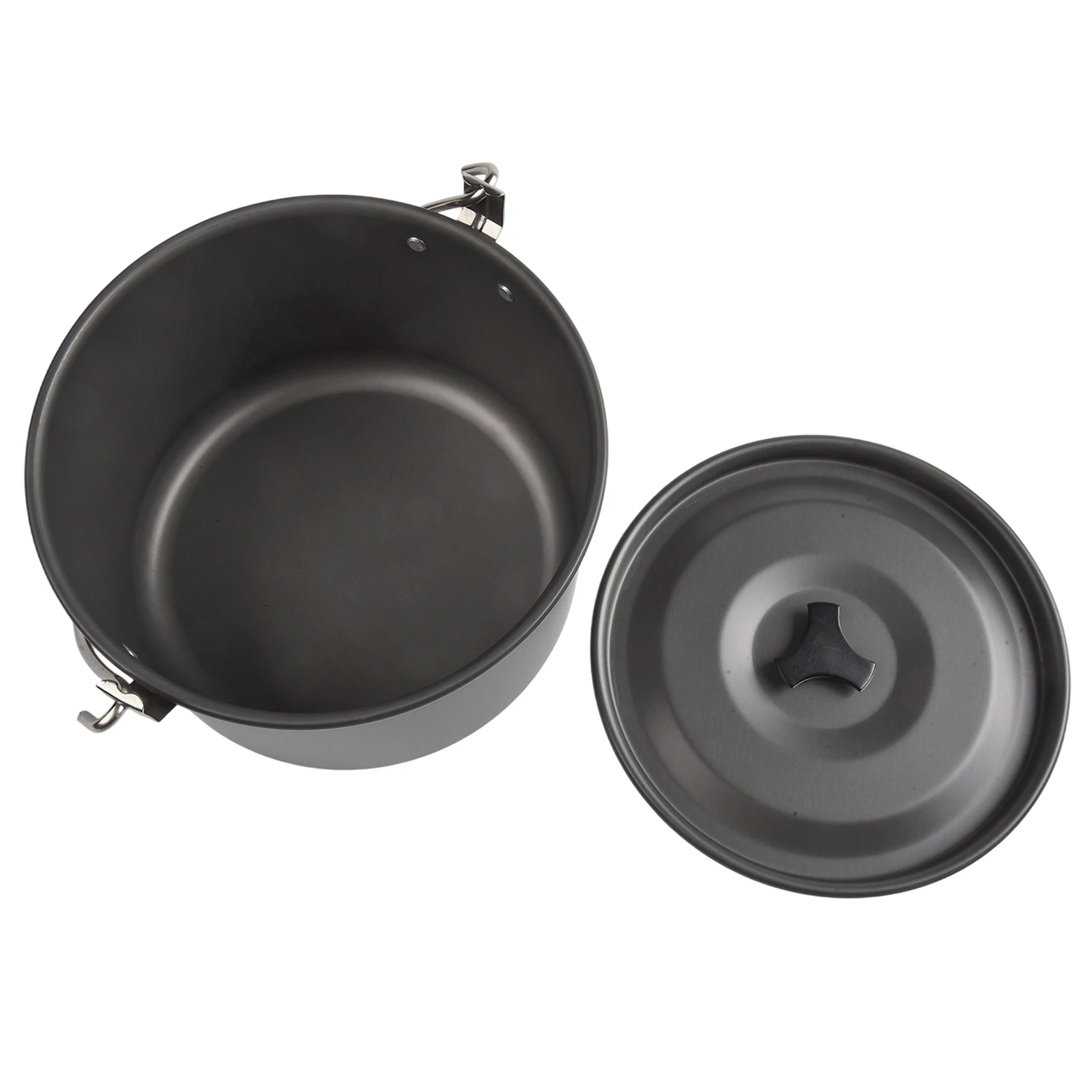 

Aluminum Hanging Pot Camping Cooking Pot Compact And Portable Large Capacity 4L 4L Outdoor Cooking Pot 22*17*22CM