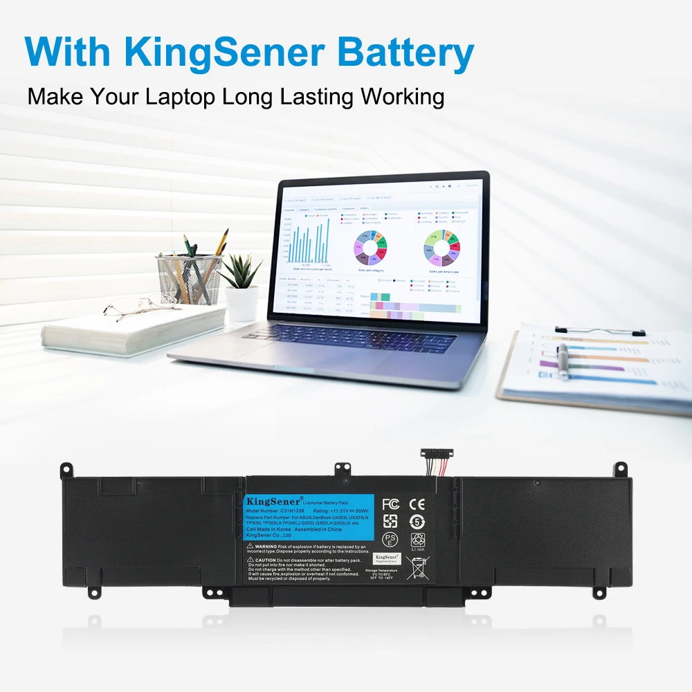 KingSener C31N1339 Laptop Battery For ASUS Zenbook UX303L UX303LN TP300L TP300LA TP300LJ Q302L Q302LA Q302LG C31N1339 50WH