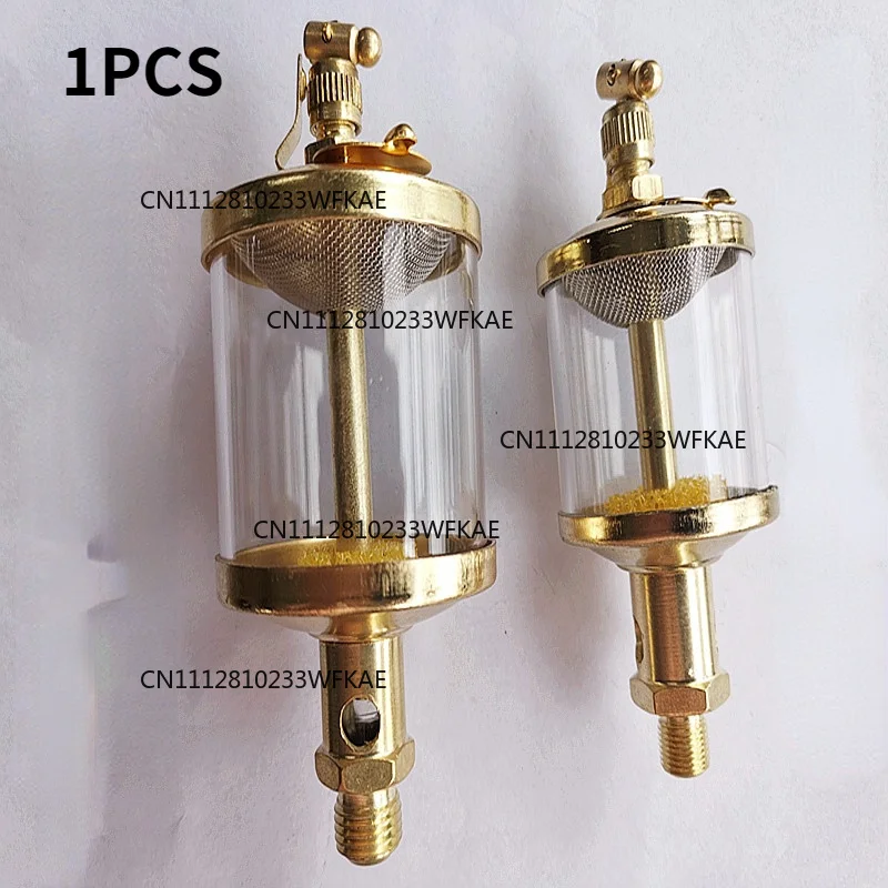 Copper plating Sight Gravity Drip Feed Oiler Lubricator Needle valve oil filling cup M10G1/8