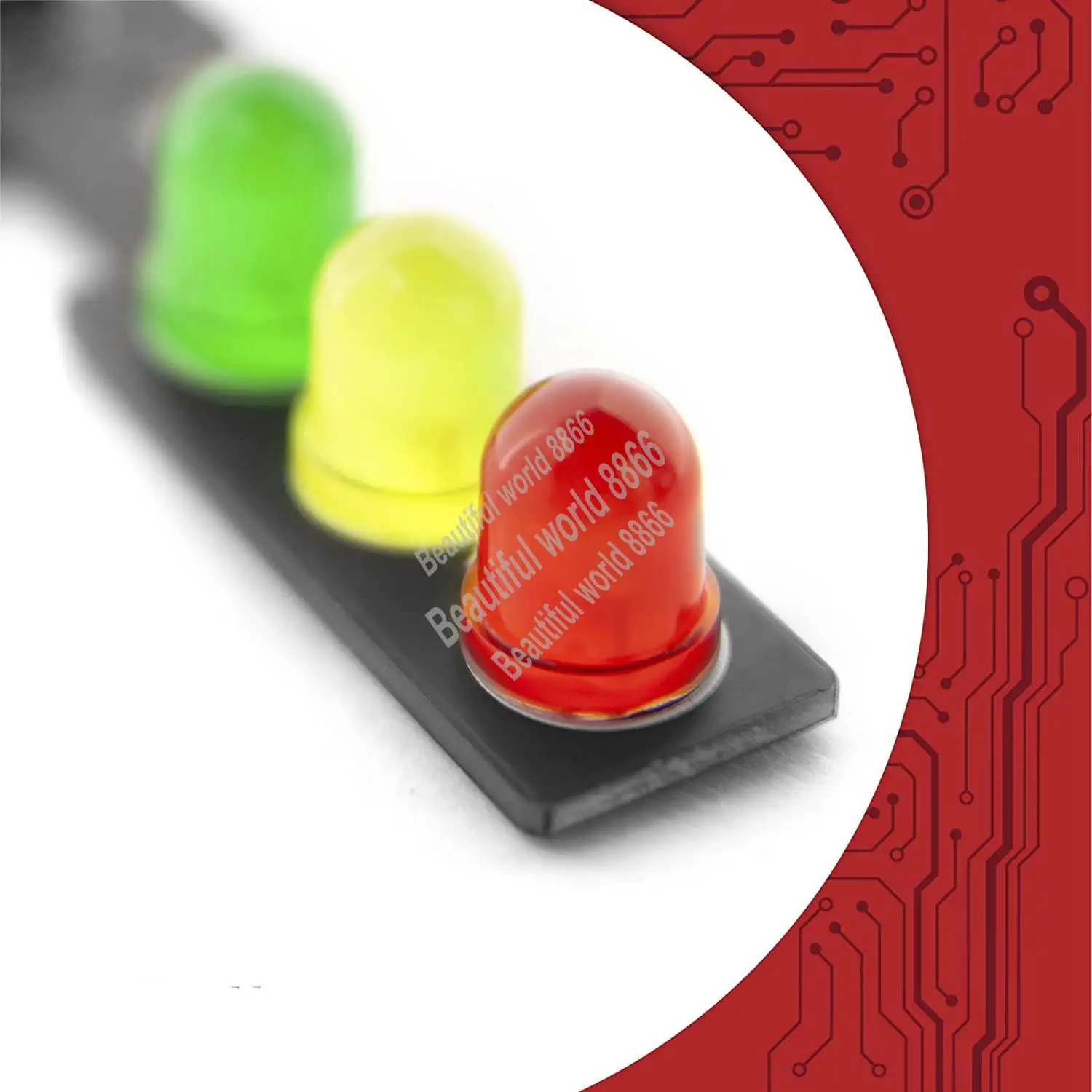 5X LED Traffic Light Module Creative DIY Mini Traffic Light 3.3-5V Compatible With For Arduino-A86G