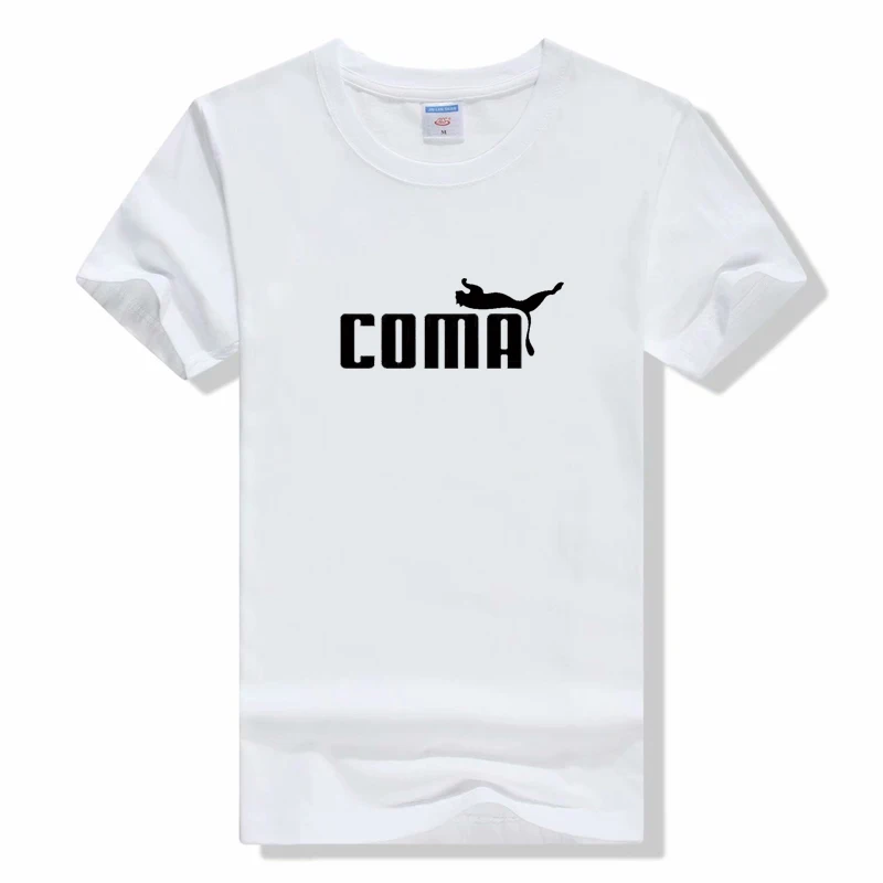 Unisex New 100% Cotton T‑Shirt, Fun Coma Cartoon Print, 90s Retro Style Casual Fashion Daily Wear Short Sleeve Top