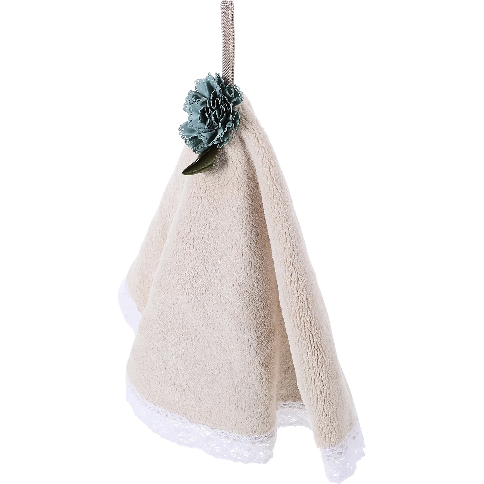 

Round Hand Towel Coral Fleece Kitchen Bathroom Hanging Wipe Rag Small Absorbent Quick-Drying Towel Soft Surface Water Absorbent