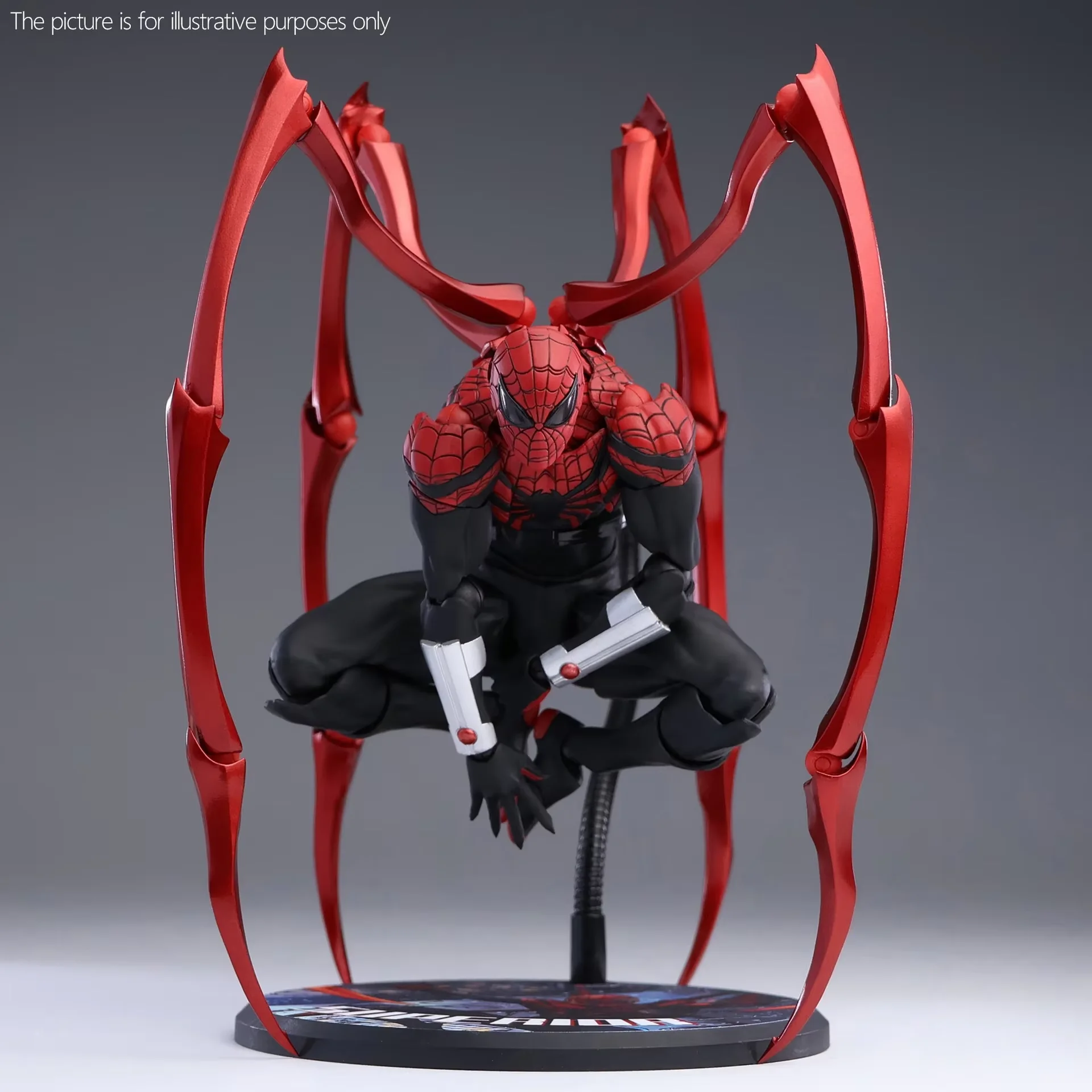 

New Spider Man Mobile Doll, High Quality PVC Black and Red Spider Man Chaos Toy, Anime Style Action Doll Collectibles