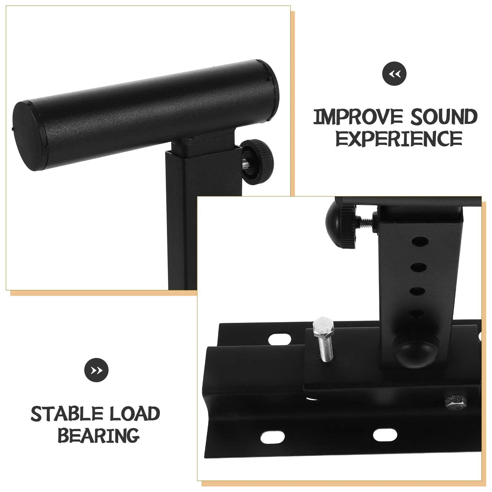Wall Mounted Speaker Bracket Heavy Duty Adjustable Metal Hanger Rack Black Rear Shelf Support Studio Ktv Home Speaker Wall Mount