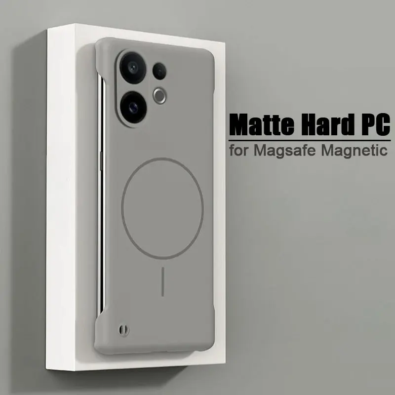 حافظة مغناطيسية بدون إطار لهاتف OPPO K13 Turbo Magsafe شحن لاسلكي غير لامع غطاء خلفي صلب رفيع للغاية لهاتف OPPO K13 Turbo Pro #1