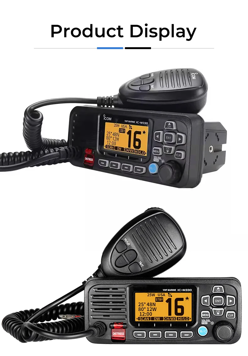 مقاوم للماء IPX7 25 واط البحرية اسلكية تخاطب البحرية راديو Vhf اسلكية تخاطب طويلة المدى M330 للبحر #6