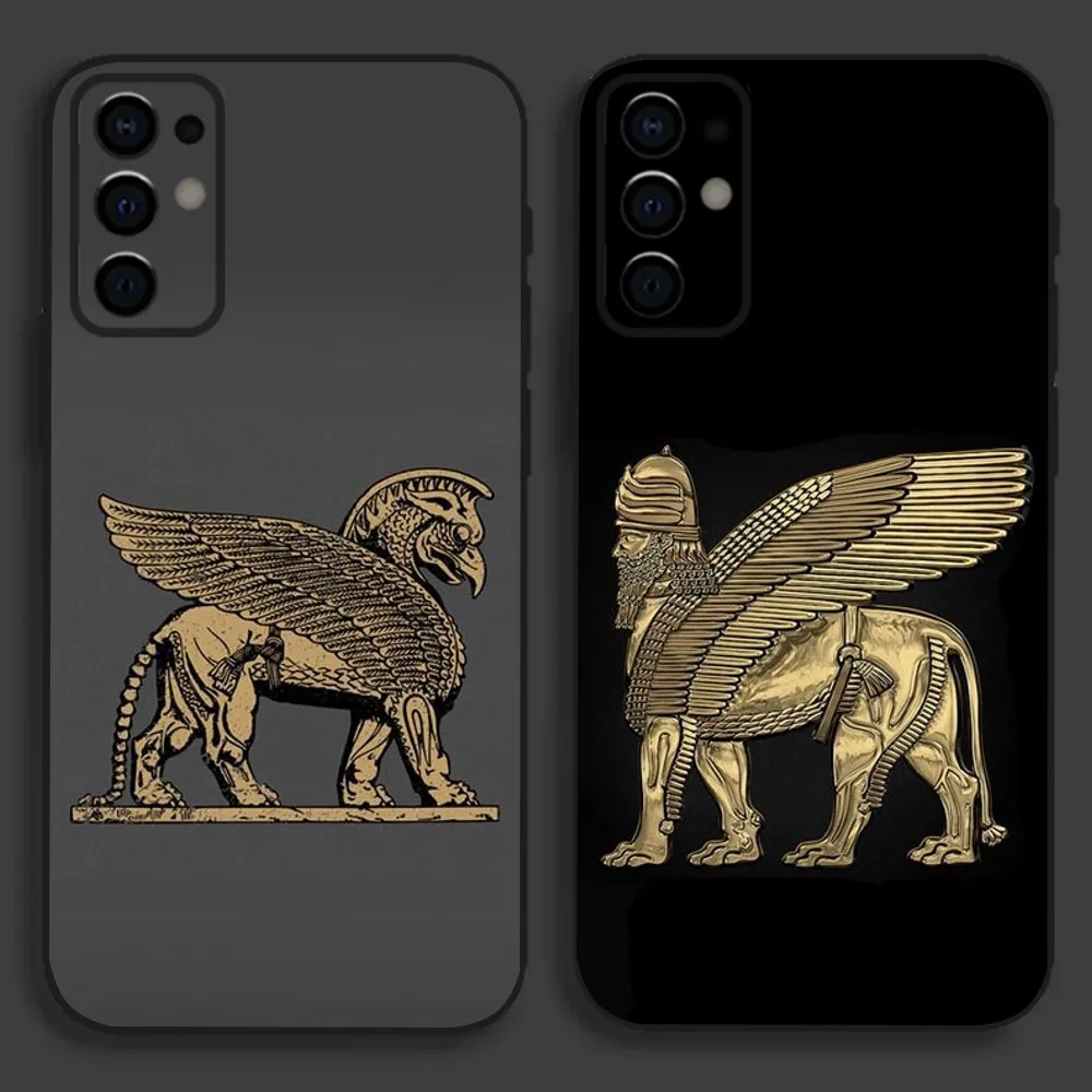 Lamassu Assyrian Mesopotamian  Phone Case For Samsung S24,S21,S22,S23,S30,Ultra,S20,Plus,Fe,Lite,Note,10,9,5G Black Soft Cover