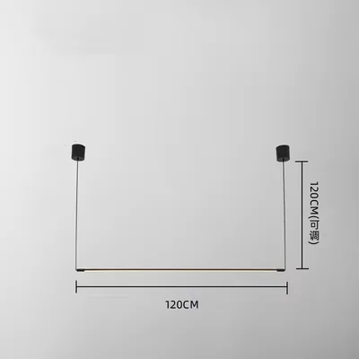 LED-hanglampen Minimalistische lange lijn plafondlamp Zwart aluminium hangend verlichtingsarmatuur voor thuis eetkamer slaapkamer studeerkamer