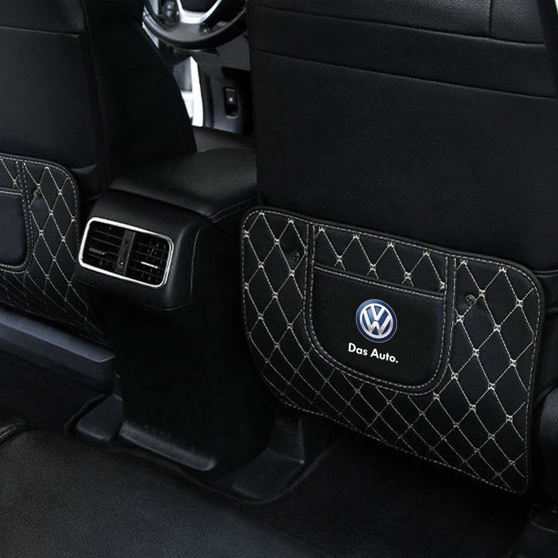 1Pcs Car Seat Backrest Protection Anti-kick Mat For Volkswagen Golf R Scirocco Polo Passat GTI T5 R-Line Jetta Magotan Tiguan