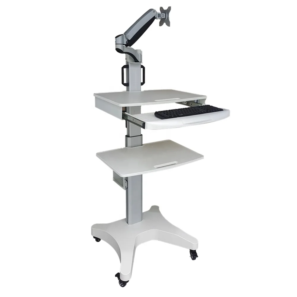 Cart Computer Mobile Stand Medical Hospital Cart Computer Workstation Laptop