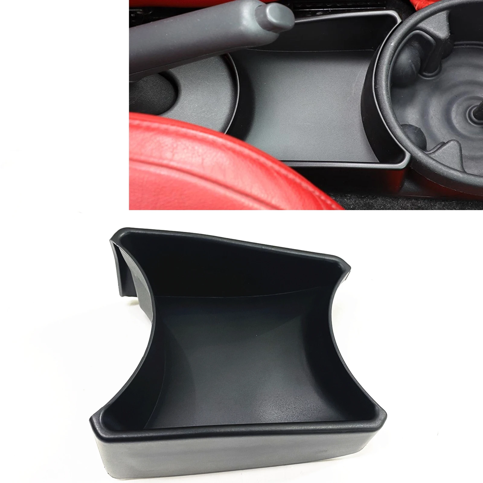 

For Fiat 500 2011 2012 2013 2014 2015 Gear Shift Center Console Panel Handbrake Multifunctional Storage Box Cover Organizer Tray