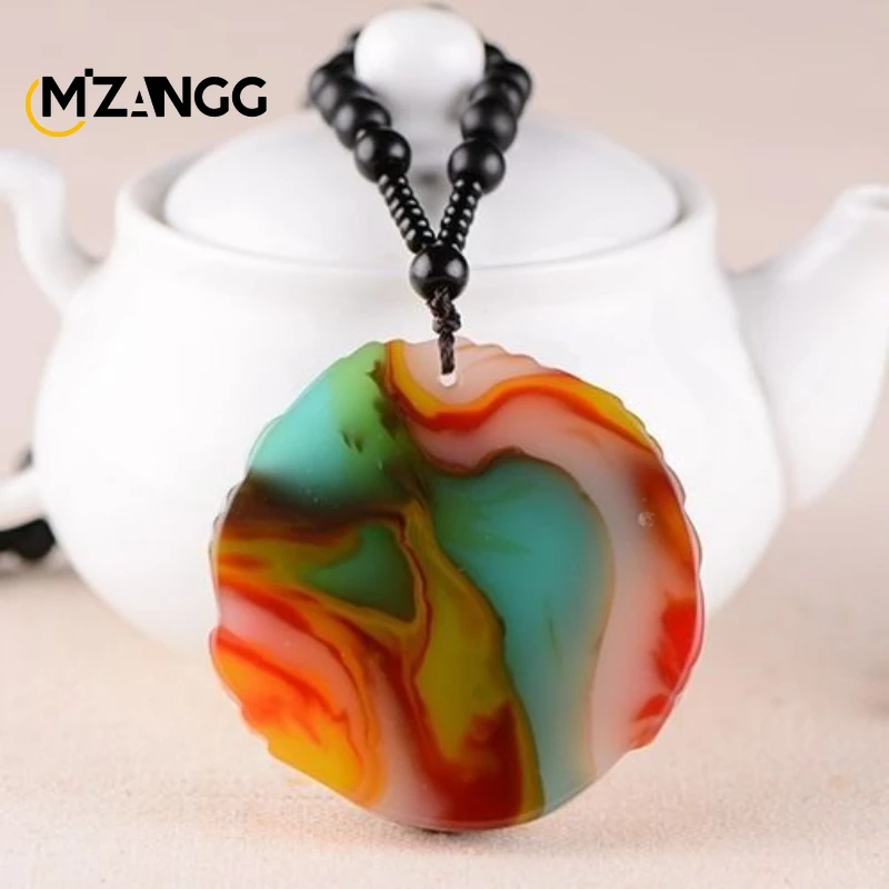 Hotan الطبيعية اللون اليشم Pixiu قلادة اليد منحوتة الفاخرة حلية مجوهرات الرجال والنساء محظوظ تميمة مهرجان هدايا