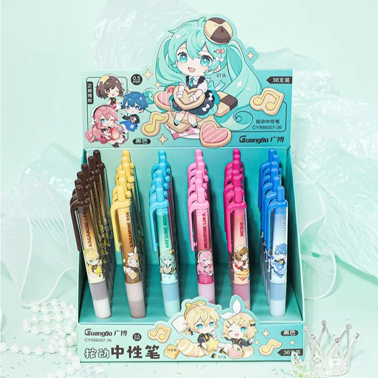 New Hatsune Miku anime Kawaii  Neutral Pen Student Cartoon Writing Pen Cute School Supplies  Gift