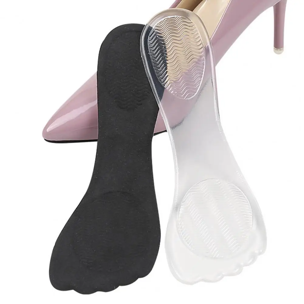 2 Pair High Heels Insoles For Women Self-adhesive Pain Relief Prevent Feet From Sliding 3/4 Insert Cushion For High Heels