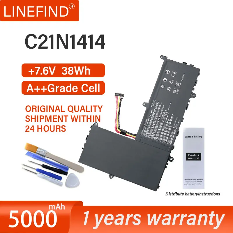 New C21N1414 Laptop Battery For Asus Sicongben Eeebook X205T X205TA F205TA 7.6V 38Wh