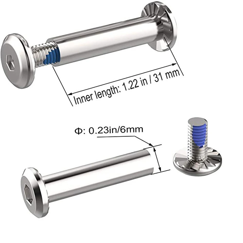 شفرات عجلة تزلج المحاور التزلج حذاء تزلج بعجلات أحذية تزلج فاصل الذكور والإناث مسامير مضمنة تزلج المسمار أحذية تزلج المحاور