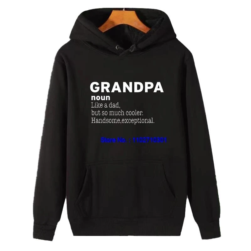 Fashion Thick Sweater Hoodie Grandpa Noun Definition Funny Graphic Hooded Sweatshirts Suitable For All Ages Men's Winter Sweater