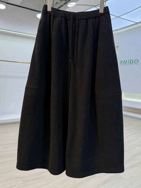 

Высококачественные шерстяные брюки больших размеров с широкими штанинами на подкладке, повседневные удобные эластичные мужские брюки прямого кроя с высокой талией