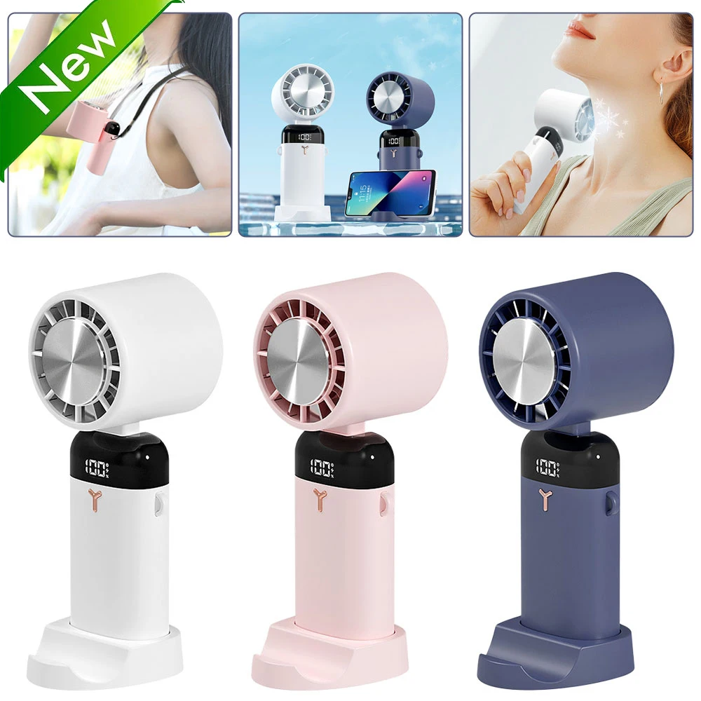 Portable Handheld Turbo Fan 100 Wind Speeds Adjustable Mini Personal Fan Battery Operated Electric Eyelash Fan