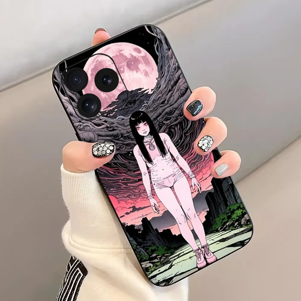 Junji Ito Terror Horror Manga Phone Case For iPhone 8 11 12 13 Pro 14 15 Mini X XR XS max Plus Shell