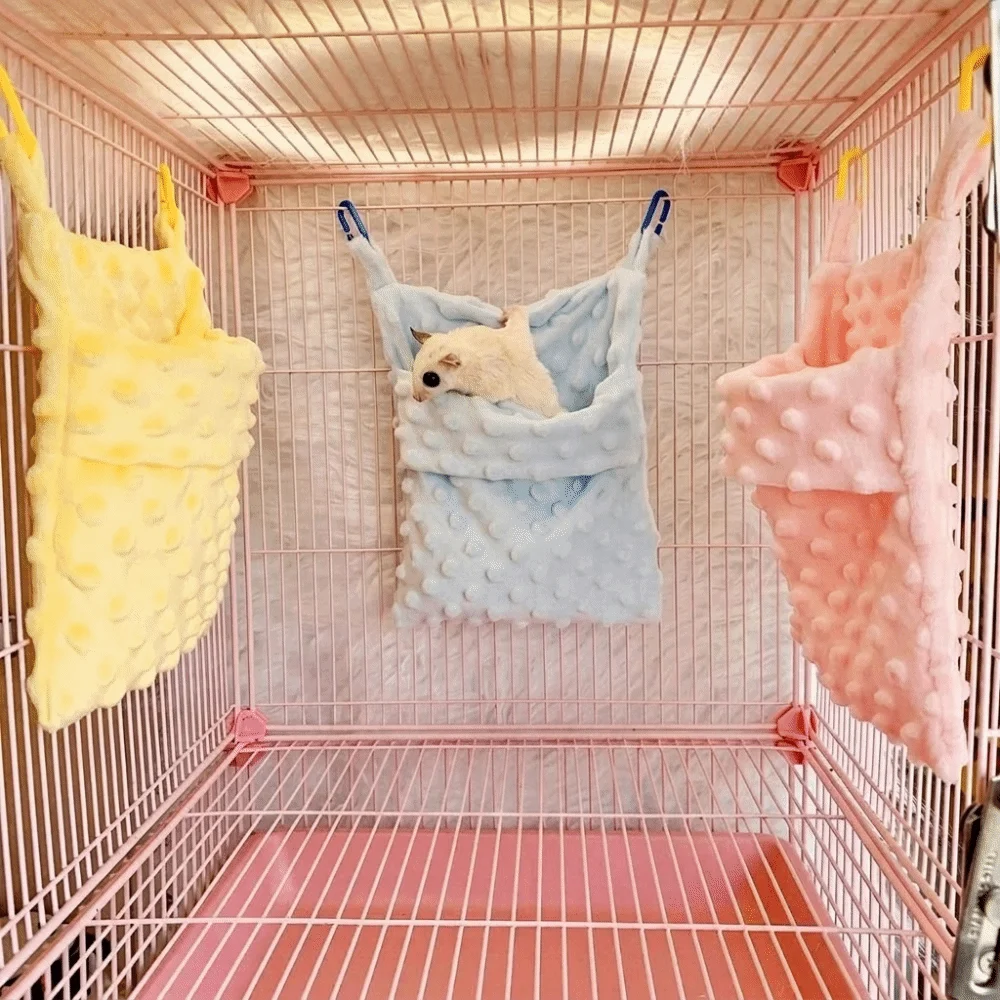 Soft Hangable Sugar Glider Sleeping Bag Comfortable Rat Sleeping Bag Bite Proof Warm Small Pet Hammock