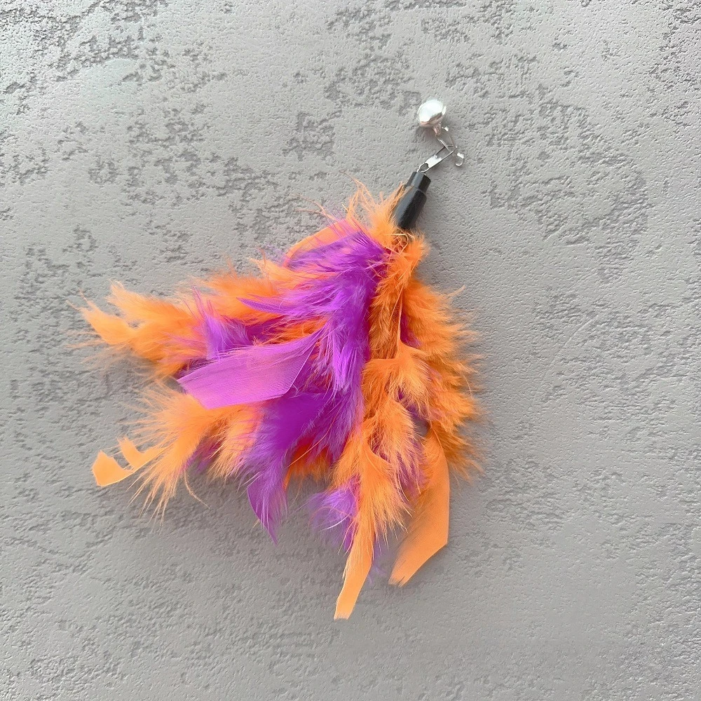 3pcs/5pcs Small Feather Cat Toy DIY Replace Cat Teaser Stick Replacement Pet Toy Accessories