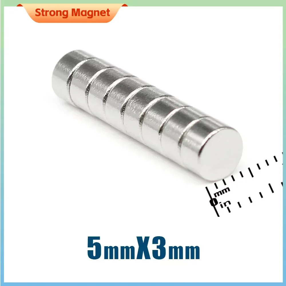 

100/200/500/1000PCS 5x3mm Mini Disc Super Strong Search Magnet Small Round Neodymium Magnets N35 Fridge Magnetic Sheet