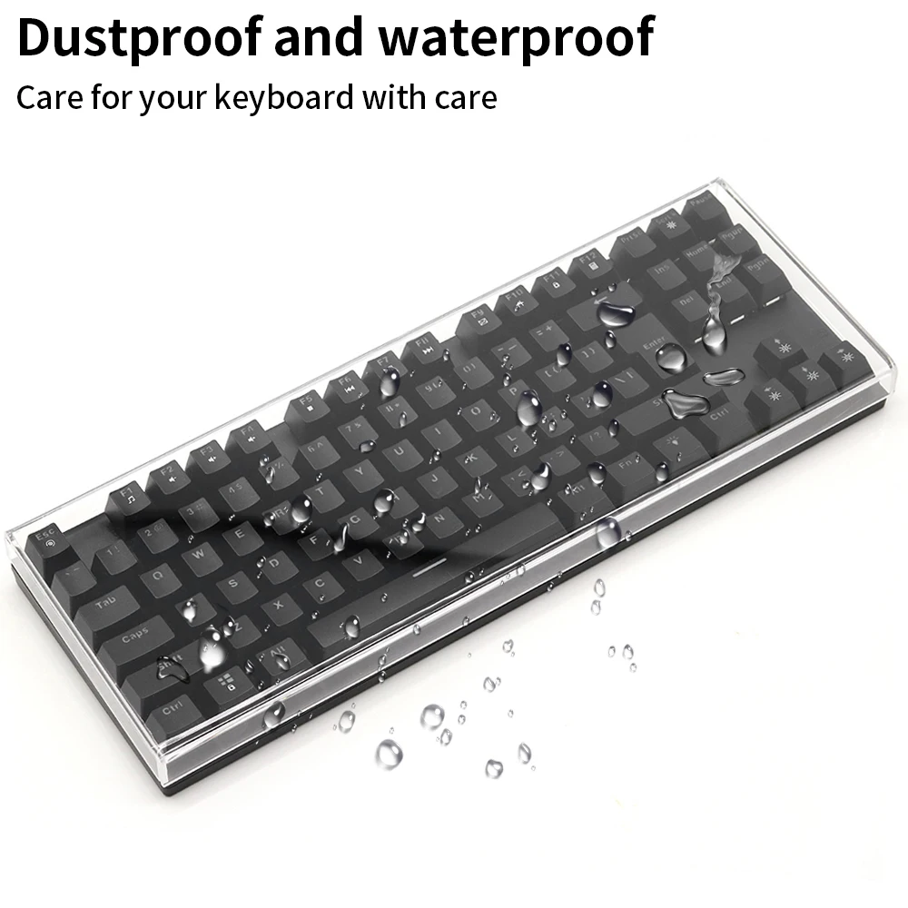 Funda protectora transparente para teclado acrílico, cubierta antipolvo para teclado mecánico para 60/61/64 96 98104/108, funda para teclado y ratón