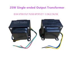 25W Tube Amplifier Output Transformer Single-ended Output Transformer For EI34 KT88 FU7 FU50 6P3P/Z11 3.5K/2.5K/5K Optional