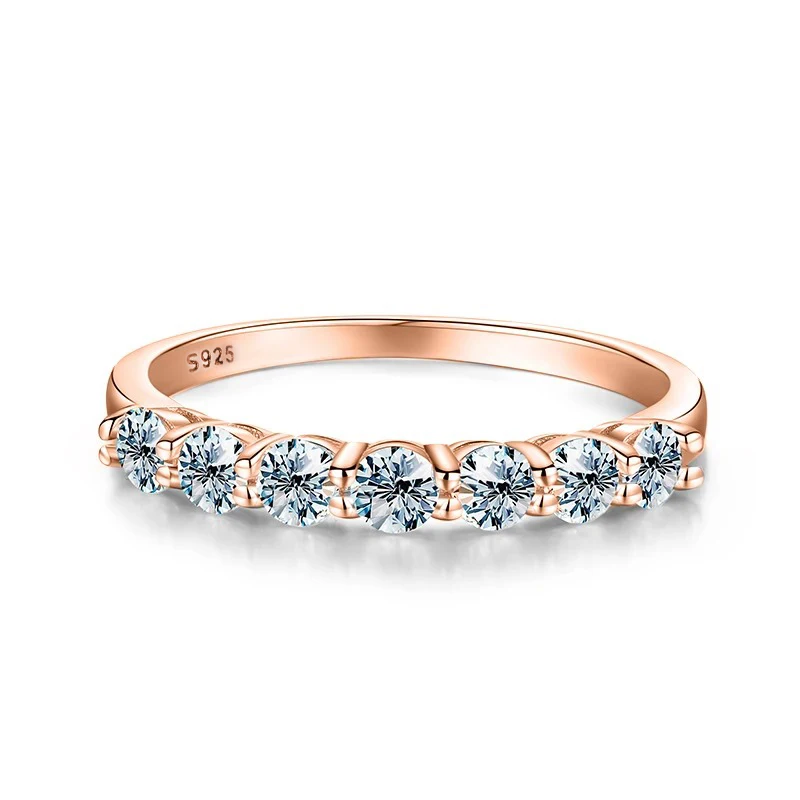 Gra echte Moissan ite Ring Sterling Silber Diamant Ewigkeit Band Verlobung Eheringe für Frauen Luxus Qualität Schmuck – Detail 11
