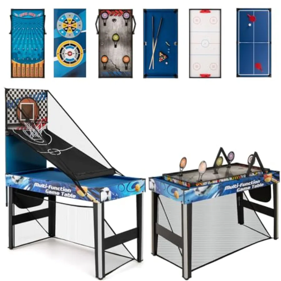 

Многофункциональный игровой стол 10-в-1, 48 дюймов, комбинированный игровой комплекс с бильярдом, настольным теннисом, хоккеем, баскетболом, футболом, полем для хоккея, дартсом, стрельбой из лука