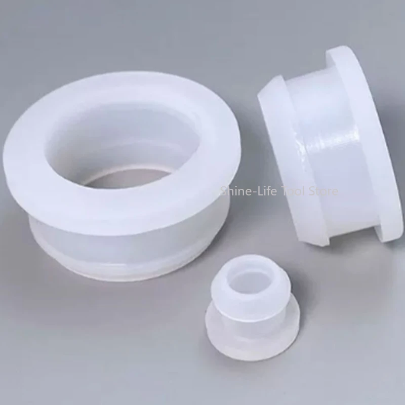 Transparent Silicone Through Hole Snap-on Grommet Plug Conical Protective Coil Cable Inserts Protect Plug 4.5mm~50.6mm