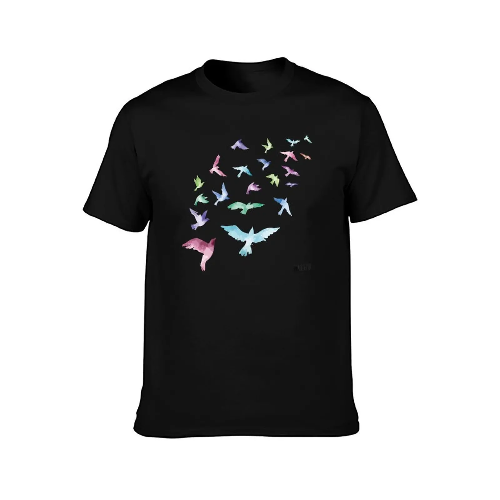 Colored birds T-Shirt Basic Tee Shirt for Everyday Outfit T-Shirt