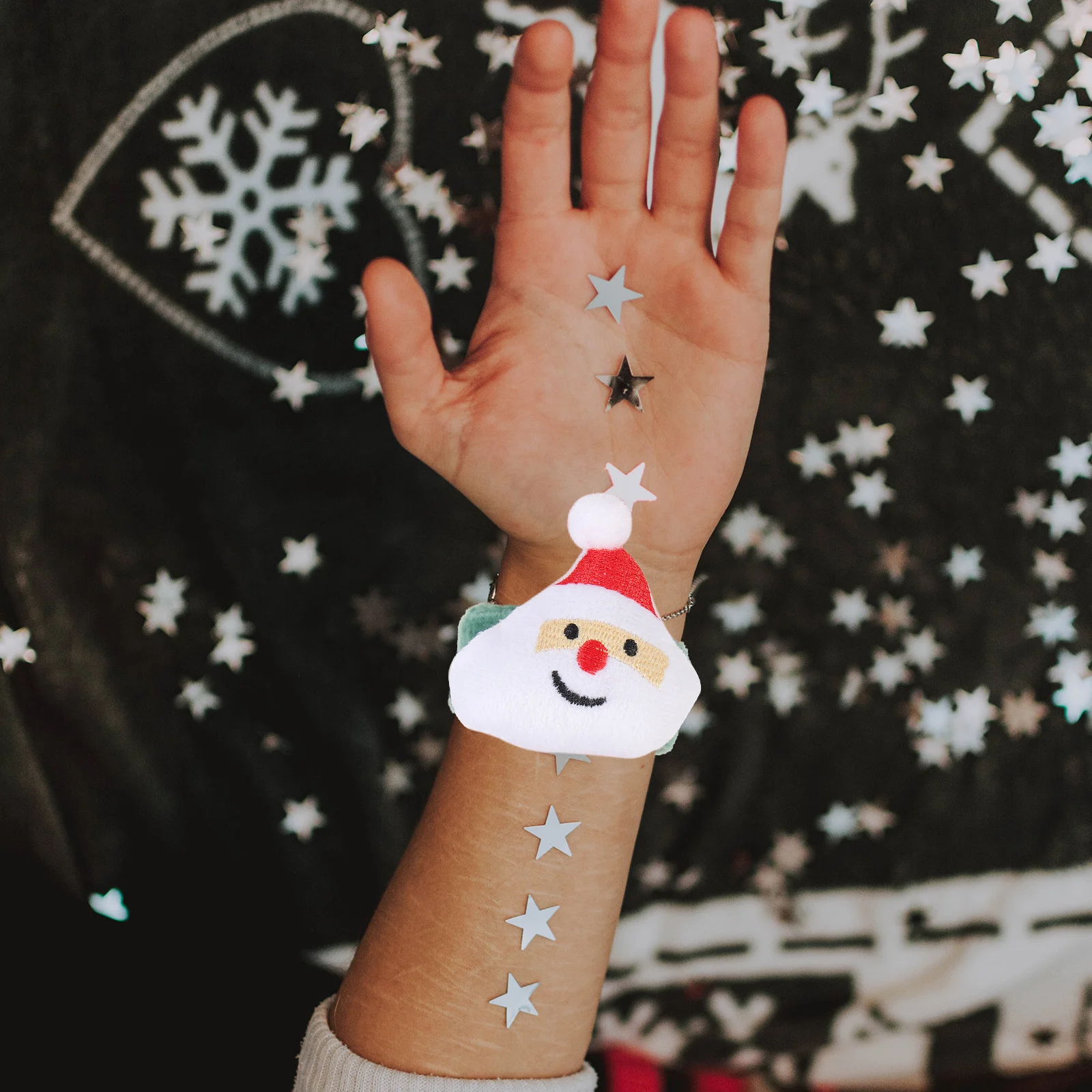 8 szt. Opasek na rękę typu slap, wysokiej jakości, bezpieczny materiał, miękkie, wygodne dla skóry wrażliwej, lekkie, przenośne, kompaktowe, idealne na Boże Narodzenie.