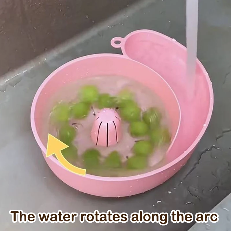 1PC Small Snail Automatic Drain Basket Hanging Wet Dry Separation Fruit Vegetable Filter Punch Free Sink Drain Rack