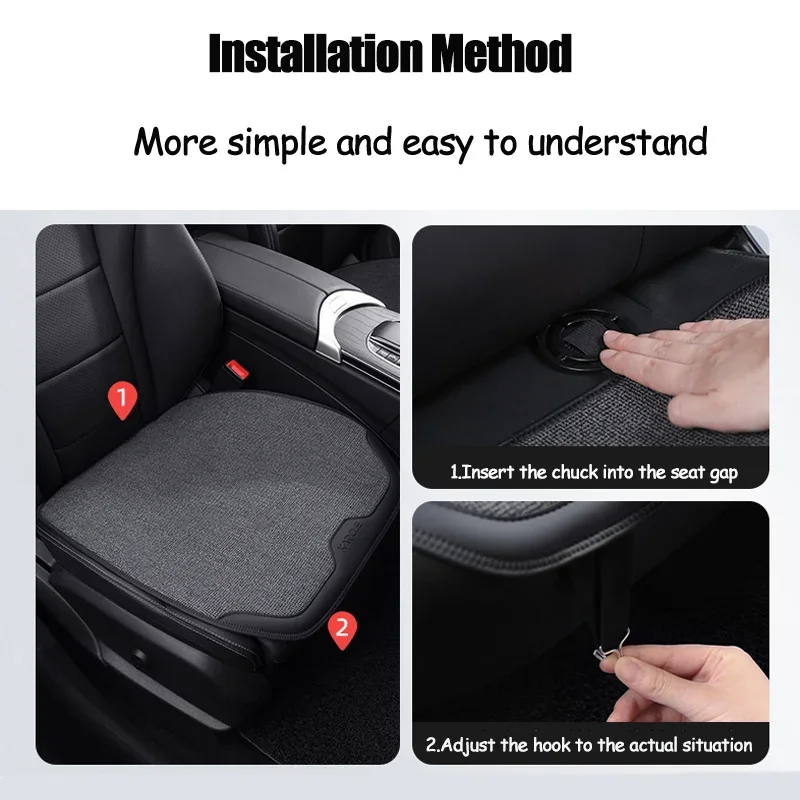 Flax Car Seat Cover Full Set Universal Vehicle Cushion Cover Breathable Seat Protector Pad Interior Auto Accessories Auto Goods