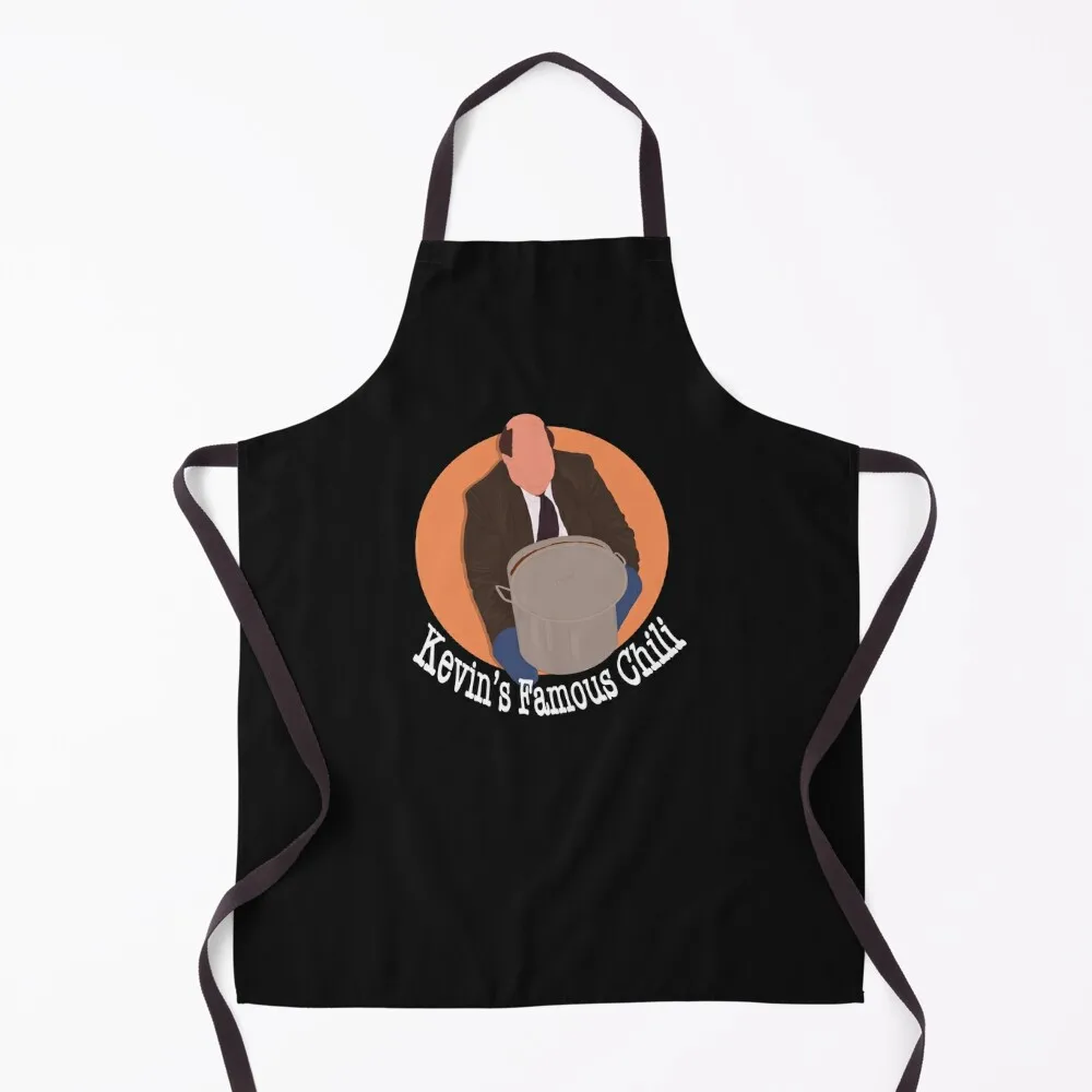 

Kevins famous chili Apron Things For Kitchen chefs barber men Apron