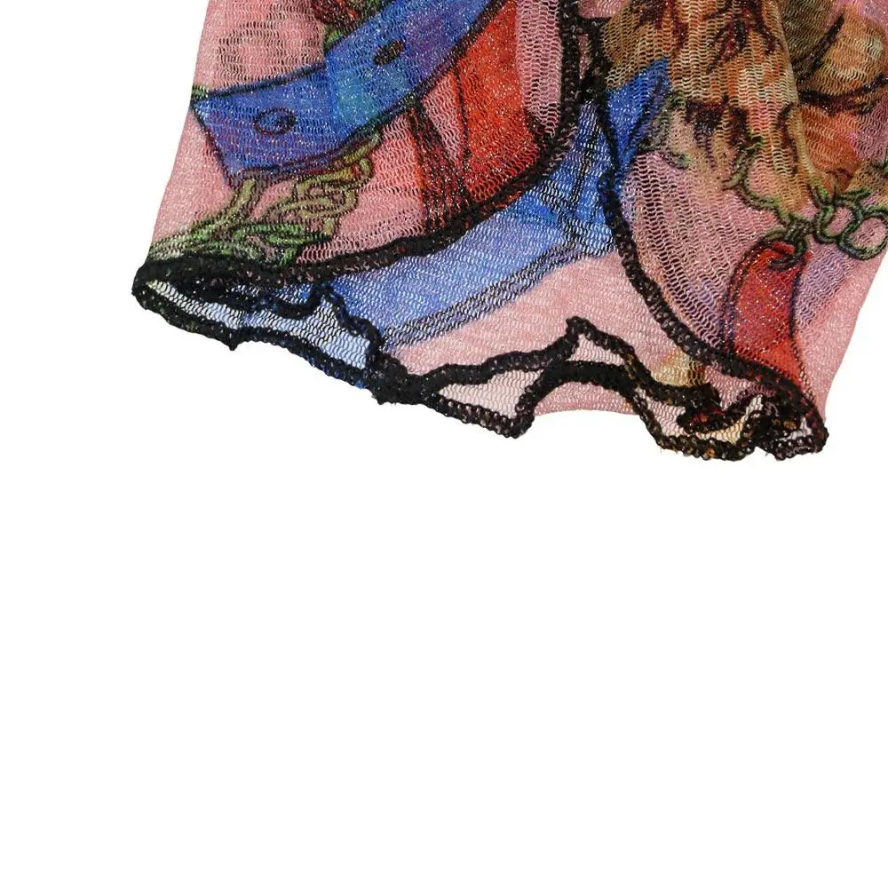 Wraps Printing Leopard print Stripe Wave point Elastic Hair Band Summer Bib Female Shawl Printed Scarf Korean Style Scarves